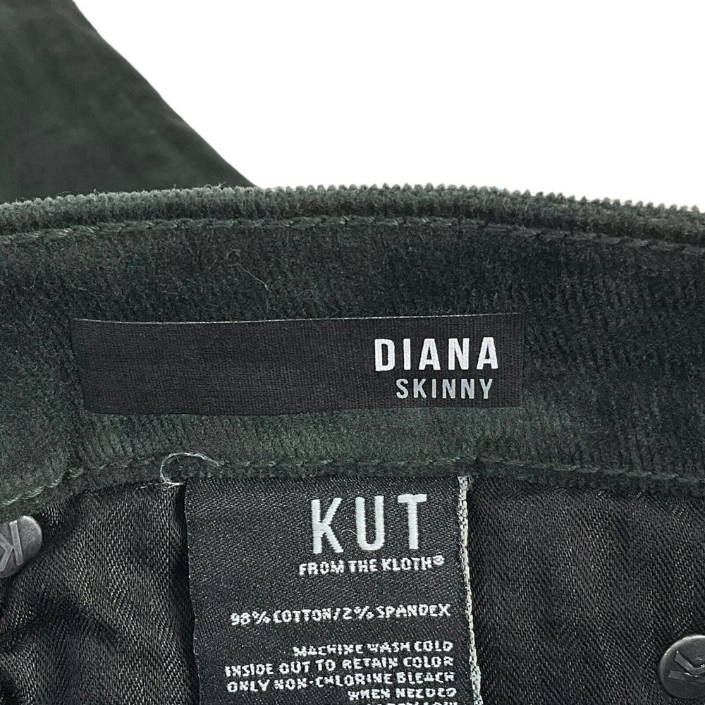Kut From the Kloth Jeans Women's Size 14 Green Diana Skinny Mid-Rise Denim Nwt - Picture 6 of 13